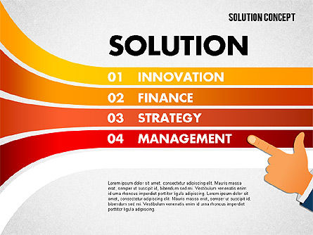 Opciones de soluciones, Diapositiva 5, 01861, Diagramas de la etapa — PoweredTemplate.com