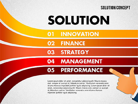 Options de concept de solution, Diapositive 6, 01861, Schémas d'étapes — PoweredTemplate.com