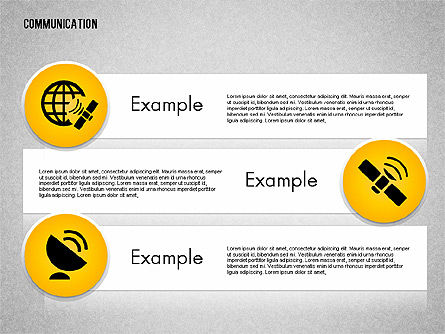 Comunicazione e media Icone, Slide 10, 01862, icone — PoweredTemplate.com