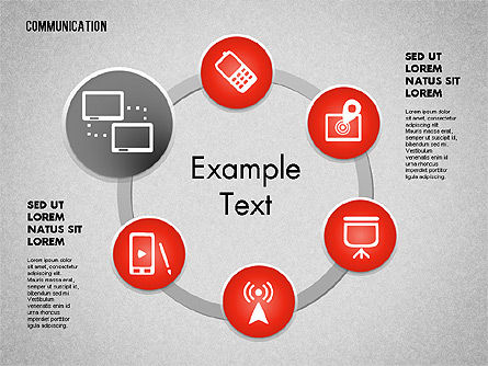 Icônes de communication et de médias, Diapositive 11, 01862, Icônes — PoweredTemplate.com
