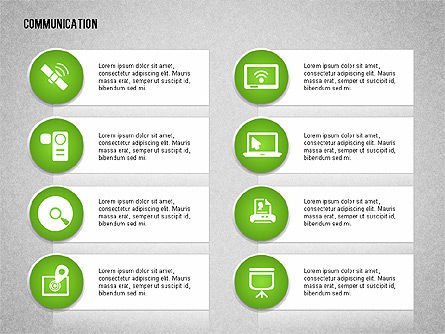 Iconos de comunicación y medios, Diapositiva 14, 01862, Iconos — PoweredTemplate.com