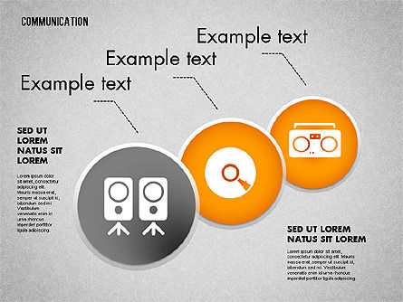 Comunicazione e media Icone, Slide 3, 01862, icone — PoweredTemplate.com
