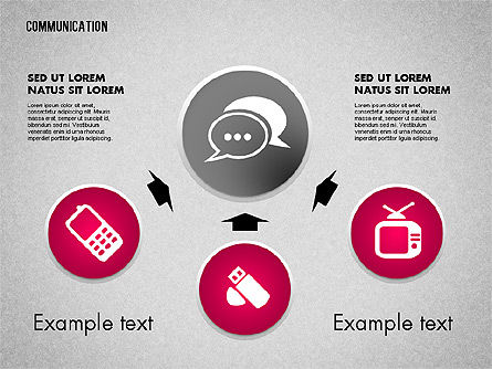 Comunicazione e media Icone, Slide 4, 01862, icone — PoweredTemplate.com