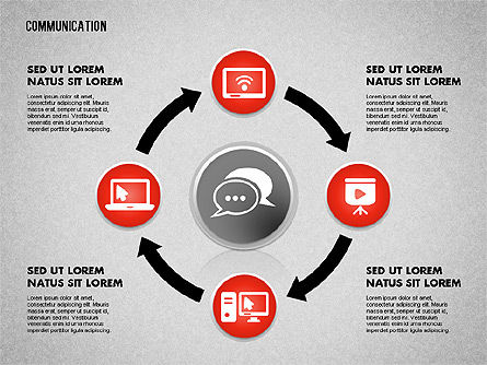 Iconos de comunicación y medios, Diapositiva 9, 01862, Iconos — PoweredTemplate.com