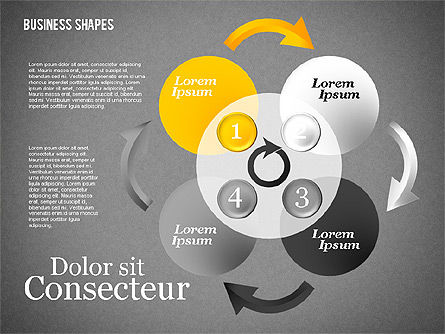 Ensemble de formes de présentation, Diapositive 15, 01863, Formes — PoweredTemplate.com