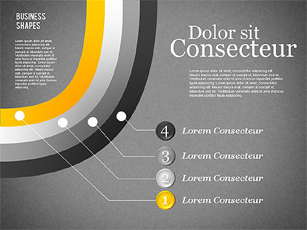Conjunto de formas de presentación, Diapositiva 9, 01863, Formas — PoweredTemplate.com