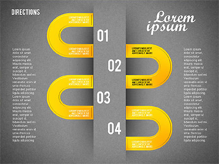 Schéma de flexion de ruban, Diapositive 11, 01865, Schémas d'étapes — PoweredTemplate.com