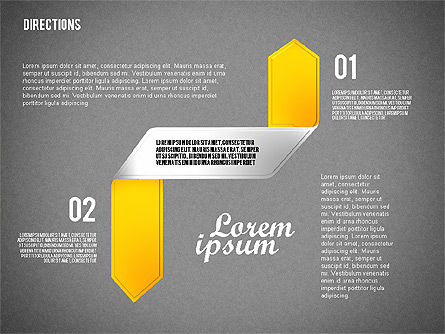 Schéma de flexion de ruban, Diapositive 13, 01865, Schémas d'étapes — PoweredTemplate.com