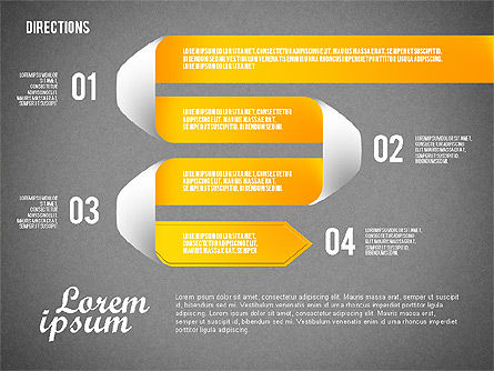 Schéma de flexion de ruban, Diapositive 15, 01865, Schémas d'étapes — PoweredTemplate.com