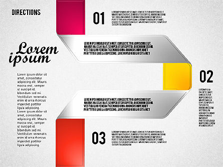 Schéma de flexion de ruban, Diapositive 6, 01865, Schémas d'étapes — PoweredTemplate.com