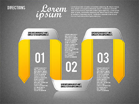 Schéma de flexion de ruban, Diapositive 9, 01865, Schémas d'étapes — PoweredTemplate.com
