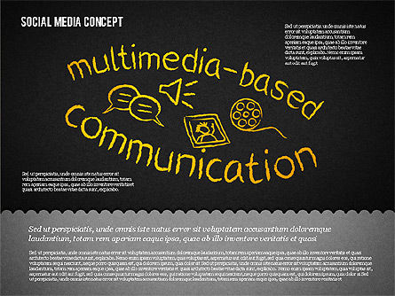 Social media presentatieconcept, Dia 13, 01867, Presentatie Templates — PoweredTemplate.com