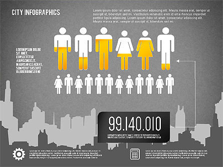 City presentatie infographics, Dia 13, 01868, Presentatie Templates — PoweredTemplate.com