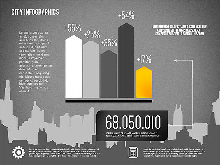Infographie de la présentation de la ville, Diapositive 14, 01868, Modèles de présentations — PoweredTemplate.com