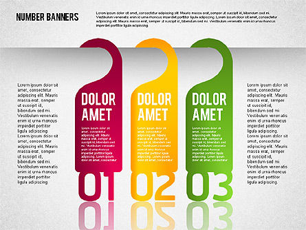 Etiquetas numeradas Formas, Diapositiva 3, 01871, Diagramas de la etapa — PoweredTemplate.com