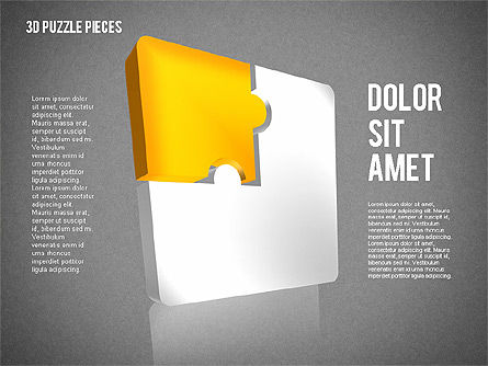 Pièces de puzzle 3d, Diapositive 12, 01879, Schémas puzzle — PoweredTemplate.com