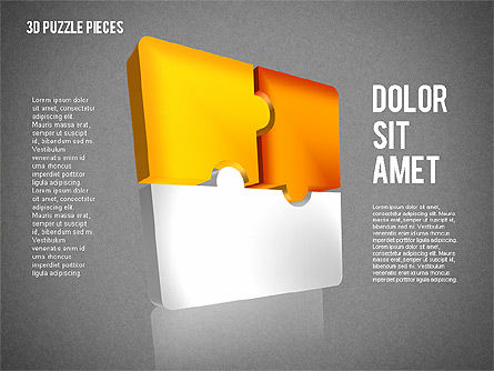 Pièces de puzzle 3d, Diapositive 13, 01879, Schémas puzzle — PoweredTemplate.com
