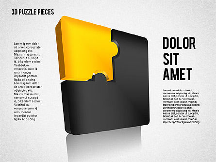 Pièces de puzzle 3d, Diapositive 5, 01879, Schémas puzzle — PoweredTemplate.com