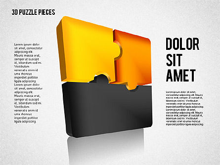 Pièces de puzzle 3d, Diapositive 6, 01879, Schémas puzzle — PoweredTemplate.com