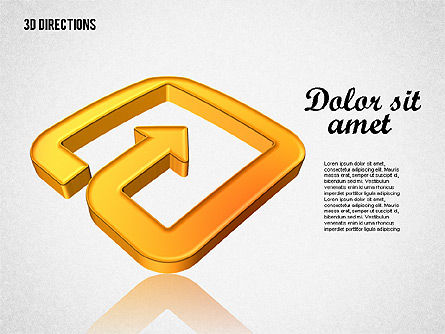 Flechas tridimensionales, Diapositiva 4, 01881, Formas — PoweredTemplate.com
