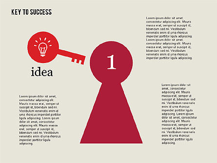 Key to Success Diagram, PowerPoint Template, 01887, Business Models — PoweredTemplate.com
