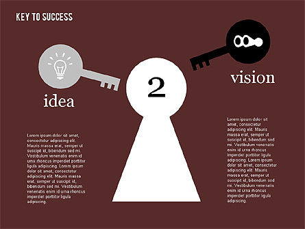 Clé du schéma de succès, Diapositive 10, 01887, Modèles commerciaux — PoweredTemplate.com