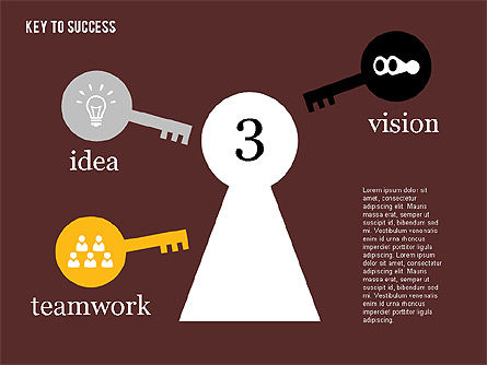 Key to Success Diagram, Slide 11, 01887, Business Models — PoweredTemplate.com