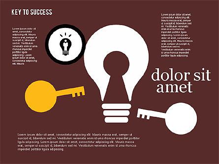 Key to Success Diagram, Slide 14, 01887, Business Models — PoweredTemplate.com