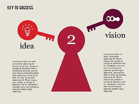Key to Success Diagram, Slide 2, 01887, Business Models — PoweredTemplate.com