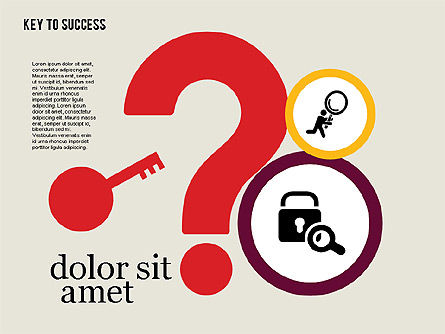 Clé du schéma de succès, Diapositive 5, 01887, Modèles commerciaux — PoweredTemplate.com