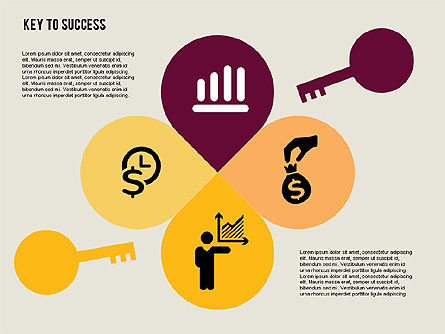 Clé du schéma de succès, Diapositive 8, 01887, Modèles commerciaux — PoweredTemplate.com