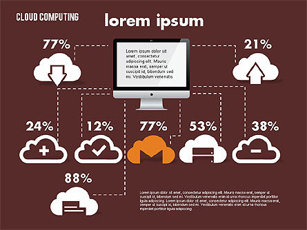 Diagram Solusi Awan, Slide 11, 01888, Model Bisnis — PoweredTemplate.com