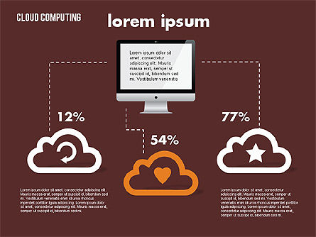 Diagramme des solutions Cloud, Diapositive 15, 01888, Modèles commerciaux — PoweredTemplate.com