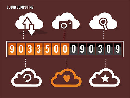 Cloud diagrama de soluções, Deslizar 16, 01888, Modelos de Negócio — PoweredTemplate.com