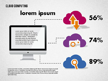 Diagramme des solutions Cloud, Diapositive 6, 01888, Modèles commerciaux — PoweredTemplate.com