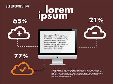 Diagramme des solutions Cloud, Diapositive 9, 01888, Modèles commerciaux — PoweredTemplate.com