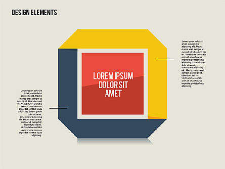 Caja de herramientas de formas de diseño plano, Diapositiva 7, 01889, Formas — PoweredTemplate.com