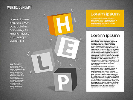 Wörter Konzept Diagramm, Folie 14, 01890, Business Modelle — PoweredTemplate.com