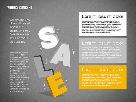 Wörter Konzept Diagramm, Folie 16, 01890, Business Modelle — PoweredTemplate.com