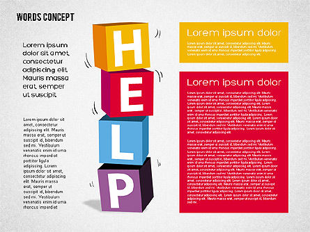 Words Concept Diagram, Slide 5, 01890, Business Models — PoweredTemplate.com