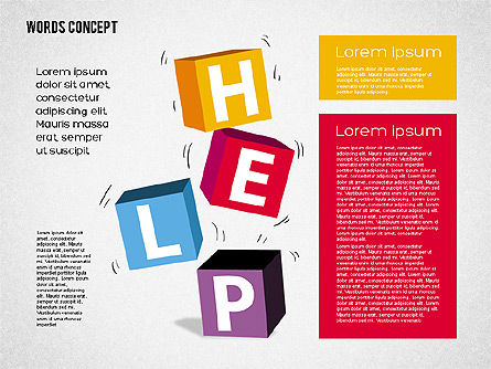 Words Concept Diagram, Slide 6, 01890, Business Models — PoweredTemplate.com