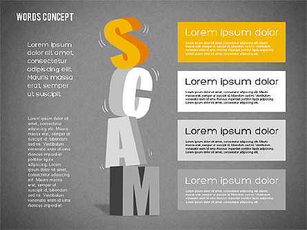 言葉の概念図, スライド 9, 01890, ビジネスモデル — PoweredTemplate.com
