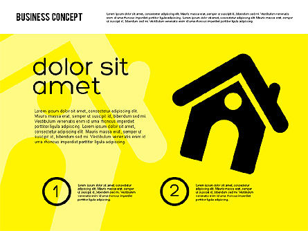 Concept de présentation en conception plate, Diapositive 15, 01894, Modèles de présentations — PoweredTemplate.com