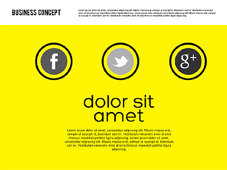 Concept de présentation en conception plate, Diapositive 16, 01894, Modèles de présentations — PoweredTemplate.com