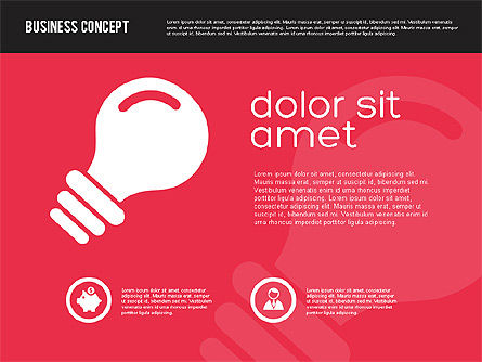 Concept de présentation en conception plate, Diapositive 6, 01894, Modèles de présentations — PoweredTemplate.com