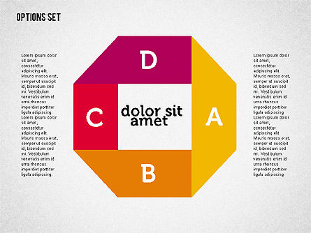 Origami stijl stadia in plat design, PowerPoint-sjabloon, 01897, Figuren — PoweredTemplate.com