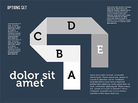Etapas estilo Origami en diseño plano, Diapositiva 10, 01897, Formas — PoweredTemplate.com