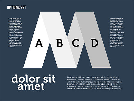 평면 디자인의 종이 접기 스타일 단계, 슬라이드 13, 01897, 모양 — PoweredTemplate.com