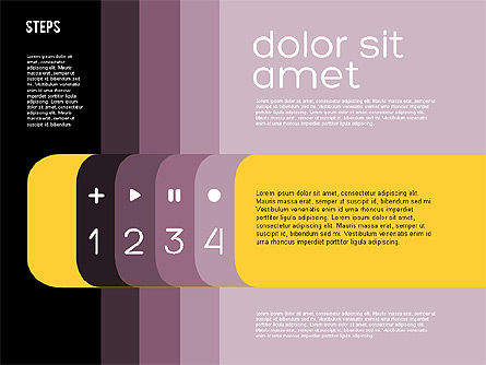 Presentation Agenda in Flat Design, Slide 12, 01899, Stage Diagrams — PoweredTemplate.com