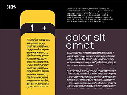 평면 디자인의 프리젠 테이션 아젠다, 슬라이드 13, 01899, 단계 도표 — PoweredTemplate.com